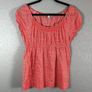 American Eagle Outfitters Live Your Life Size 14 Red 100% Cotton Top